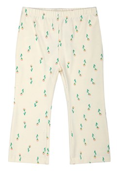 The New Kenzie flared pants - White Swan Small Flower AOP